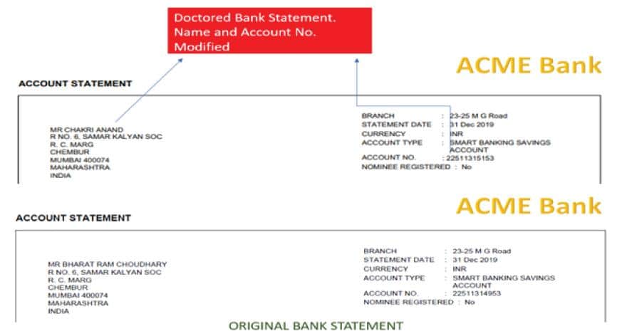 Sample Document Tampering